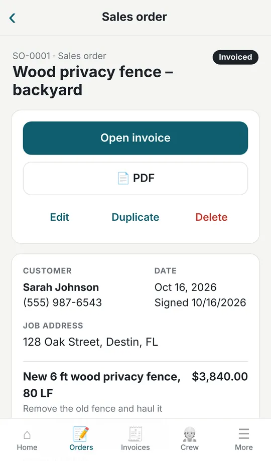 App screen